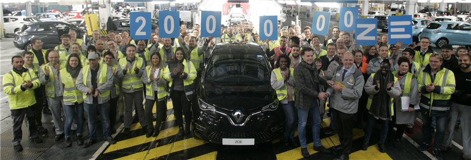 W fabryce Renault powstał 200-tysięczny samochód elektryczny